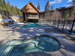 Shared access to the pool and hot tub next to the Grand Lodge clubhouse - open year round